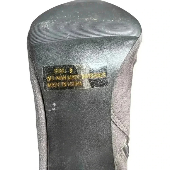 Charlotte Russe suede gray heels size 8 - Picture 6 of 6